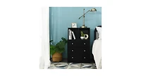 Slickblue 3 Drawer Dresser with Cubbies Storage Chest for Bedroom Living Room