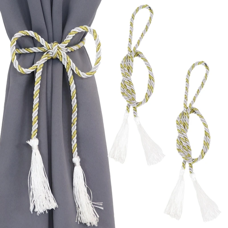 Indoor/Outdoor Decorative Window Curtain Rope Tassel Tiebacks