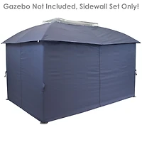 125 x 77 Inch Polyester 4-Piece Gazebo Sidewall Set - Gazebo Curtains Only - Provides Shade and Privacy