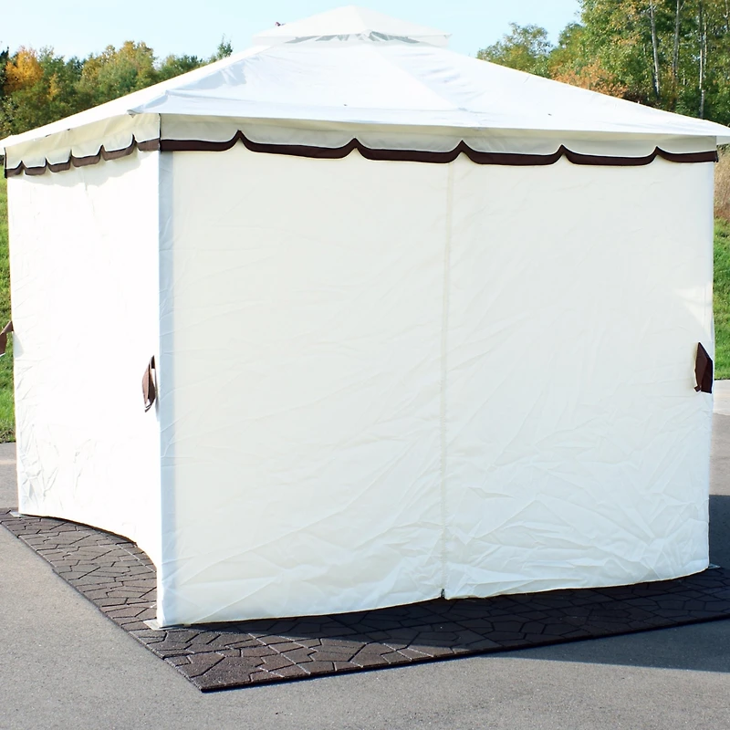 Gazebo 4-Piece Sidewall Set - Outdoor 80 Inches Tall x 103 Inches Wide Polyester Fabric Gazebo Curtains Only - Provides Shade and Privacy