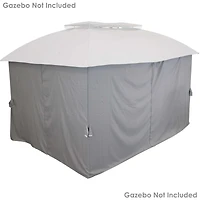 10-Foot x 13-Foot Gazebo 4-Piece Polyester Sidewall Set - Outdoor 125 Inches Wide x 77 Inches Tall Polyester Fabric Gazebo Curtains Only