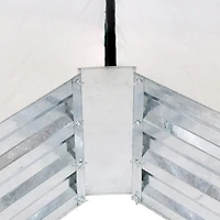 Raised Garden Bed with Cover Outdoor Mini Greenhouse Kit with 2 Zippered Doors - Clear - 4' x 2'