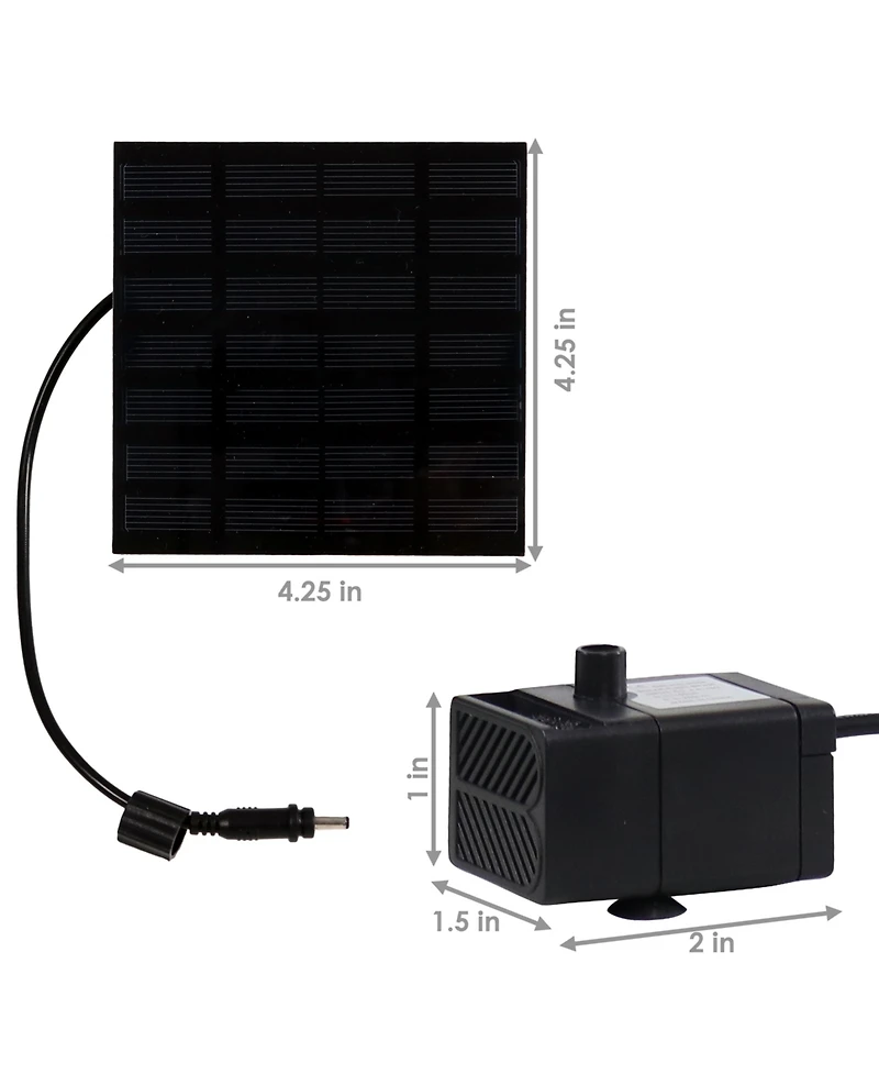 Outdoor Landscape Pond Pool Bird Bath Fountain Small Solar Powered Submersible Water Pump - 40 Gph