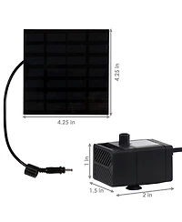 Outdoor Landscape Pond Pool Bird Bath Fountain Small Solar Powered Submersible Water Pump - 40 Gph