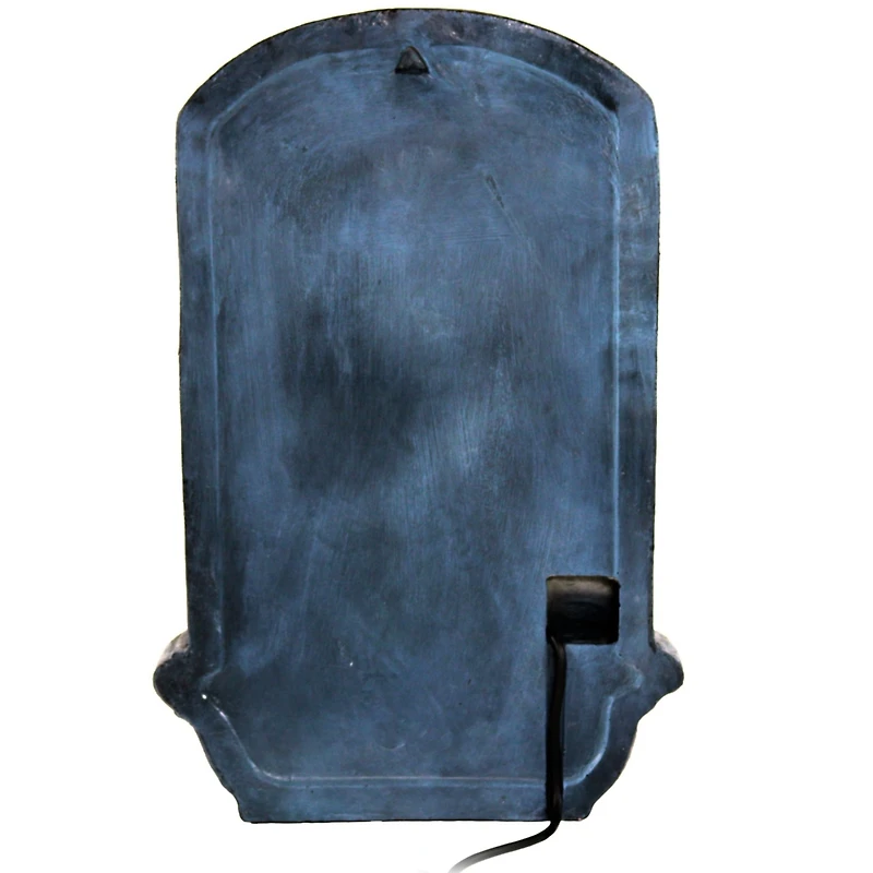 Seaside 27-Inch Outdoor Wall Fountain - Outdoor Water Fountain for Garden, Patio and Balcony - Lead Finish
