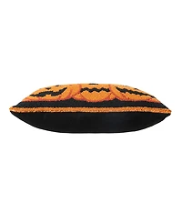 Glitzhome 18"L Hooked Halloween Pumpkins Pillow