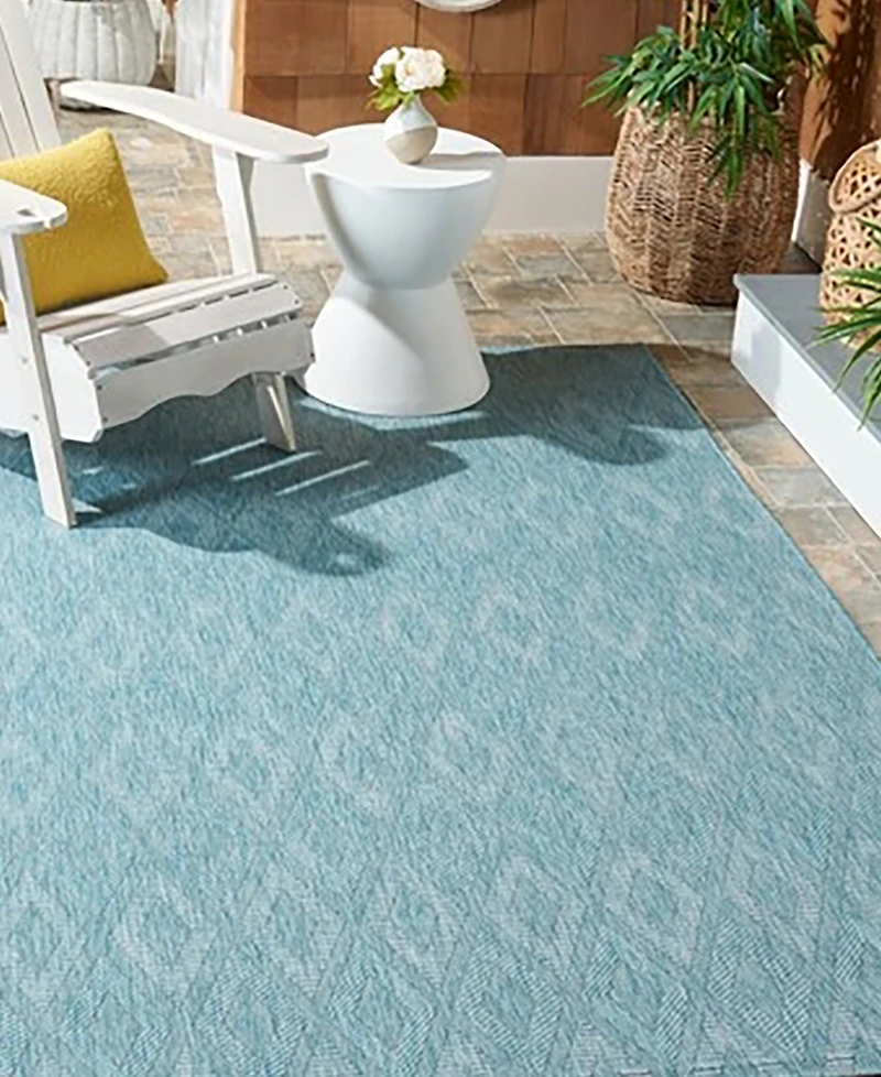 Safavieh Courtyard CY8522 Aqua 5'3" x 7'7" Outdoor Area Rug