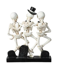 Glitzhome 10.50''H Halloween Polyresin Dancing Skeleton Table Decor