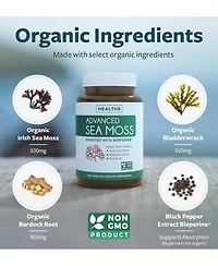Healths Harmony Advanced Irish Sea Moss Capsules, Digestive & Immune System Support, Health's Harmony