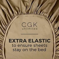 Cgk Unlimited Deep Pocket 14 - 16 Inch Microfiber Fitted Sheet Twin Extra Long