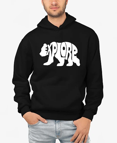 La Pop Art Explore - Men's Word Hooded Sweatshirt