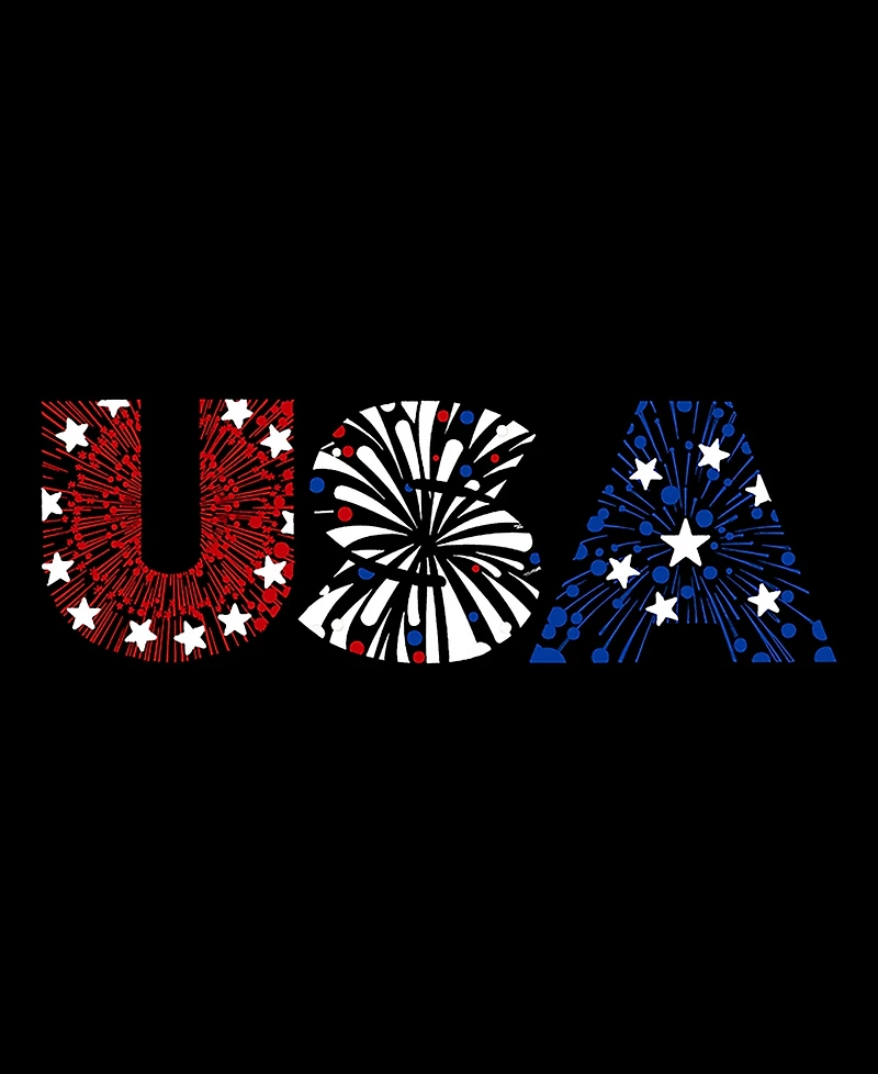 La Pop Art Usa Fireworks - Men's Word T-Shirt