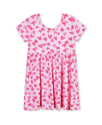 Gerber Baby Girls Midnight Floral Short Sleeve Twirl Dress