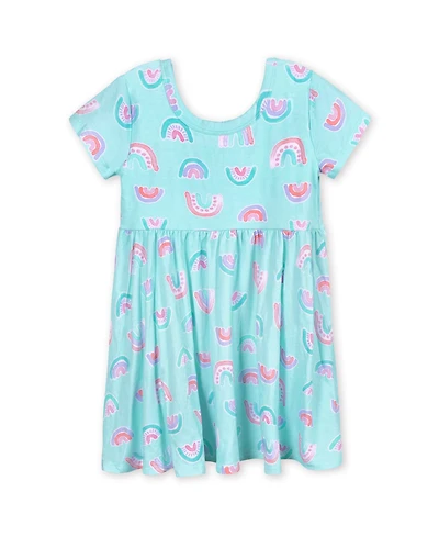 Gerber Baby Girls Midnight Floral Short Sleeve Twirl Dress