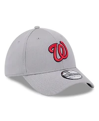 New Era Men's Gray Washington Nationals Active Pivot 39thirty Flex Hat