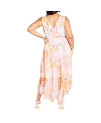 City Chic Plus Size Aliya Print Maxi Dress