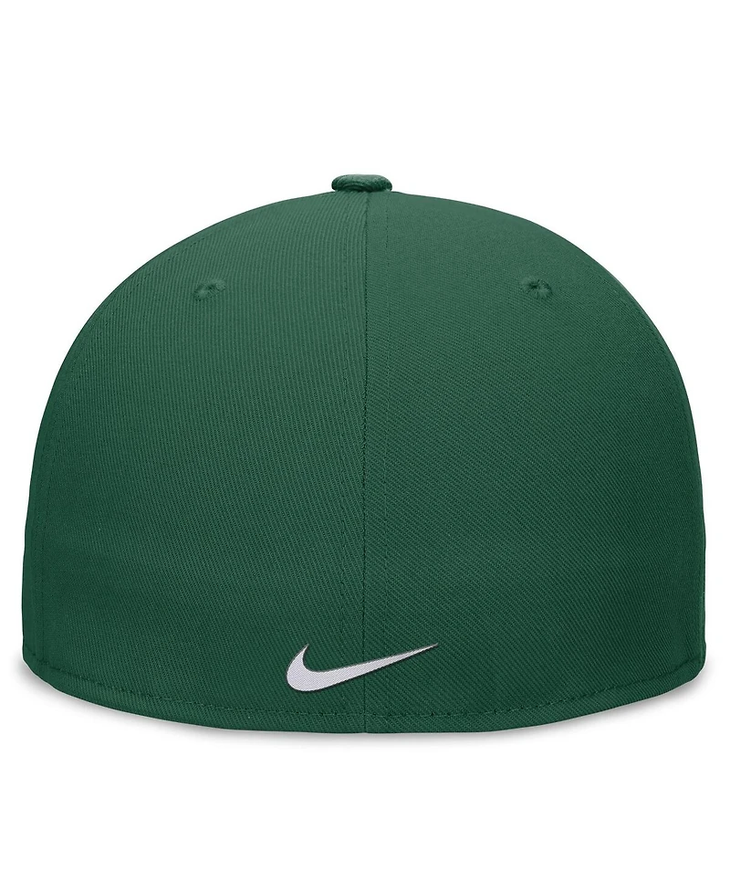 Nike Men's Green Oakland Athletics Evergreen Performance Fitted Hat
