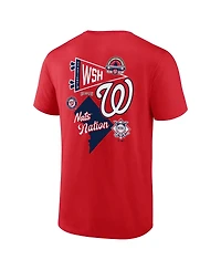 Fanatics Branded Men's Red Washington Nationals Split Zone T-Shirt