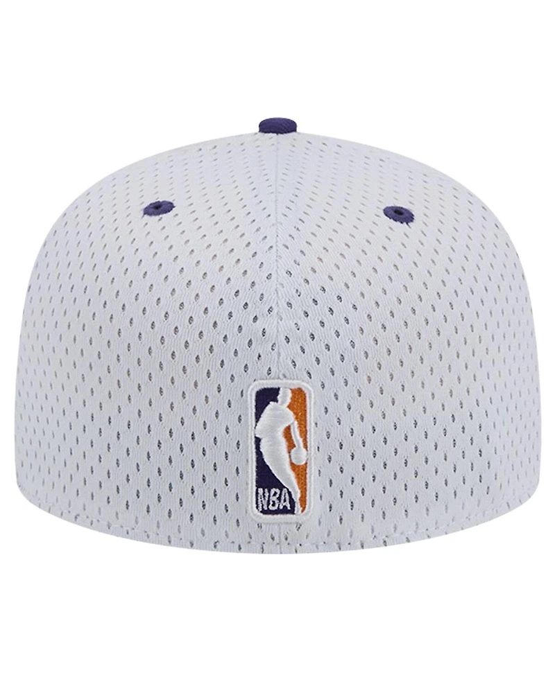 New Era Men's White/Purple Phoenix Suns Throwback 2Tone 59Fifty Fitted Hat