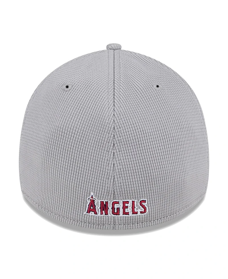 New Era Men's Gray Los Angeles Angels Active Pivot 39Thirty Flex Hat