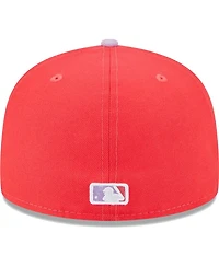 New Era Men's Red/Lavender Pittsburgh Pirates Spring Color Two-Tone 59Fifty Fitted Hat