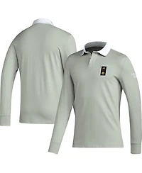Adidas Men's 2023 Player Gray Orlando City Sc Travel Long Sleeve Polo