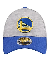 New Era Men's Heather Gray/Royal Golden State Warriors Active Digi-Tech Two-Tone 9Forty Adjustable Hat