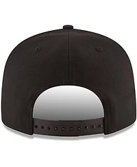 New Era Men's Black Sacramento Kings Black White Logo 9fifty Adjustable Snapback Hat
