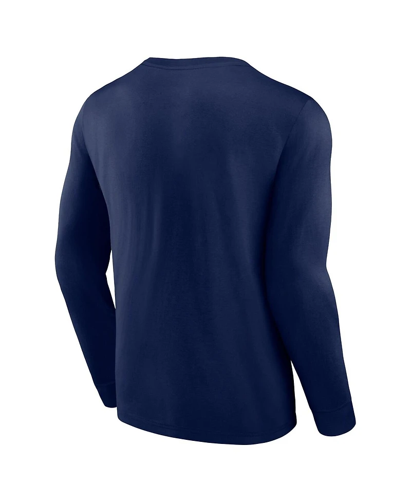 Fanatics Branded Men's Navy New Orleans Pelicans Baseline Long Sleeve T-Shirt
