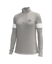 Women's Under Armour Gray Notre Dame Fighting Irish Gameday Challenger Quarter-Zip Top