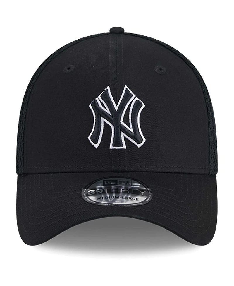 New Era Men's York Yankees Evergreen Black White Neo 39Thirty Flex Hat