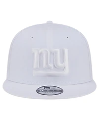 New Era Men's New York Giants Main White on White 9Fifty Snapback Hat