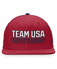 Fanatics Branded Men's Red Team Usa Snapback Hat