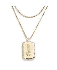 Wear by Erin Andrews x Baublebar Texas Rangers Dog Tag Necklace