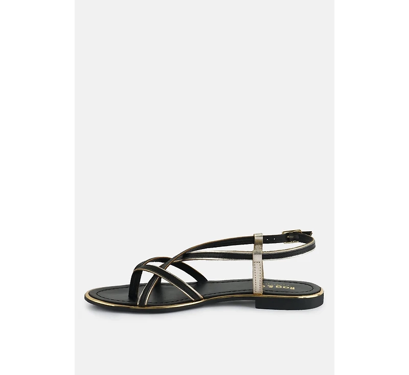 Pheobe Strappy Pink Flat Sandals
