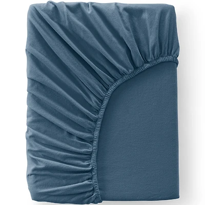 Lands' End Comfy Super Soft Cotton Flannel Fitted Bed Sheet - 5oz