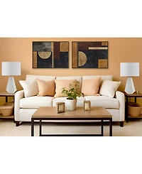Ink+Ivy 23" Resin Table Lamp with Faux Wood Texture