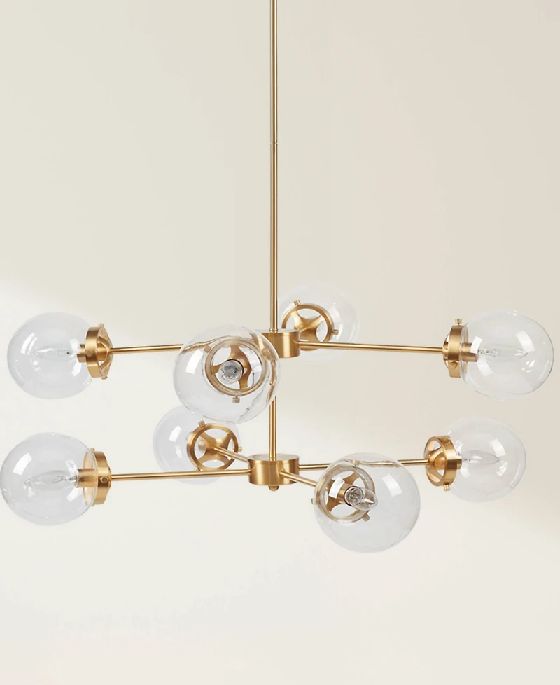 Ink+Ivy 8-Light Metal Chandelier with Globe Bulbs