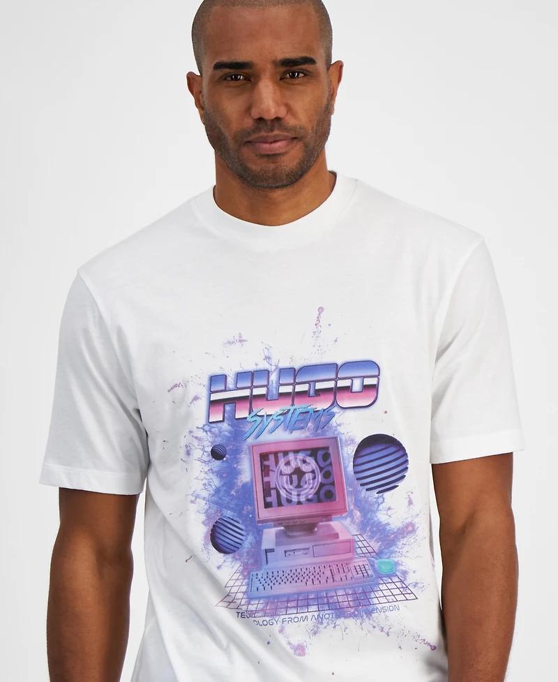 Hugo by Boss Men's Short Sleeve Crewneck Graphic T-Shirt