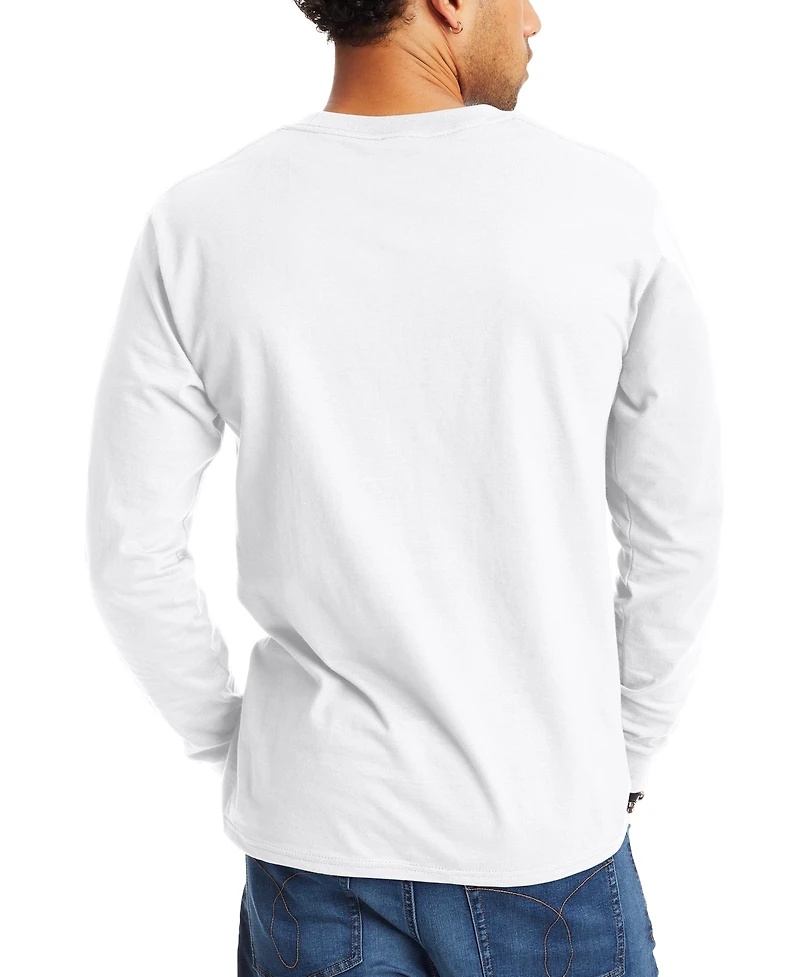 Hanes Beefy-t Unisex Long-Sleeve T-Shirt, 2-Pack