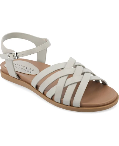 Journee Collection Women's Kimmie Strappy Flat Sandals