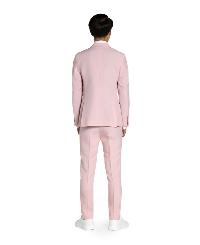 OppoSuits Big Boys Lush Blush 3-Piece Suit Including Blazer, Pants and Clip-On-Tie