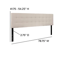 Quilted Tufted King Upholstered Headboard