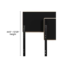 Merrick Lane Coppola Queen Headboard With Tufted Upholstery And Powder Coated Metal Frame