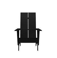 Set Of 4 Piedmont Modern All-Weather Poly Resin Wood Adirondack Chairs