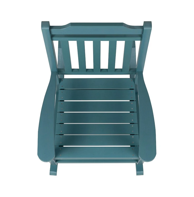 Merrick Lane Set Of 2 Hillford Poly Resin Indoor/Outdoor Rocking Chairs