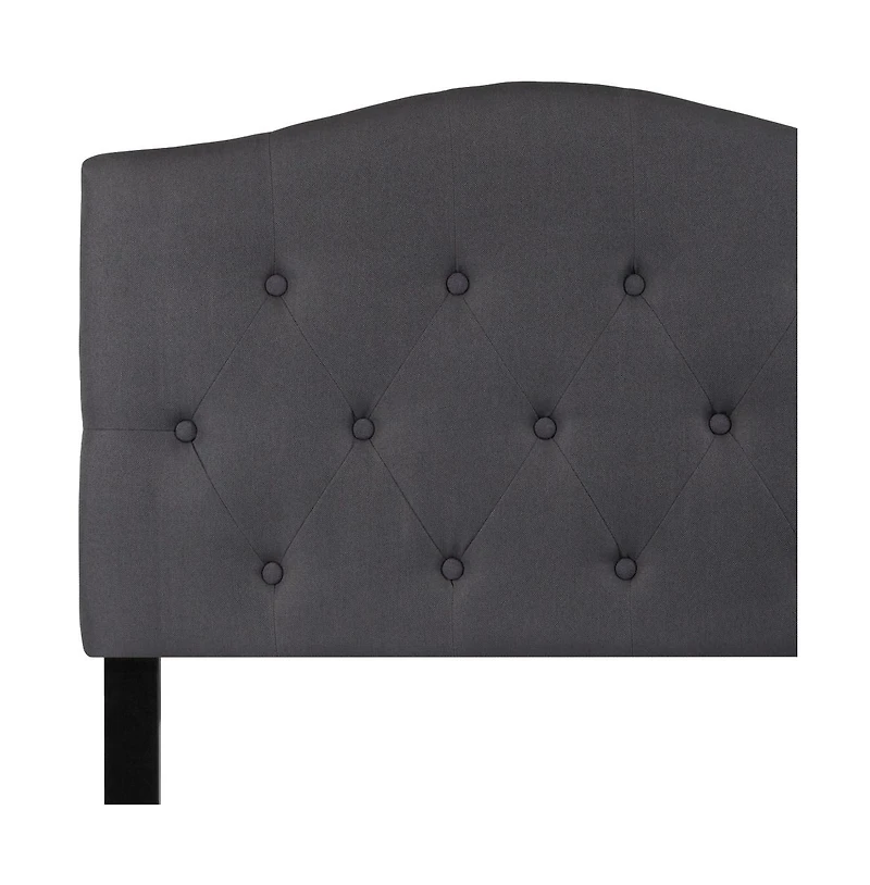 Arched Twin Button Tufted Upholstered Headboard
