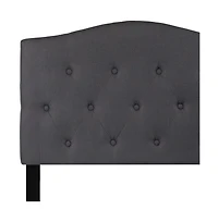 Arched Twin Button Tufted Upholstered Headboard