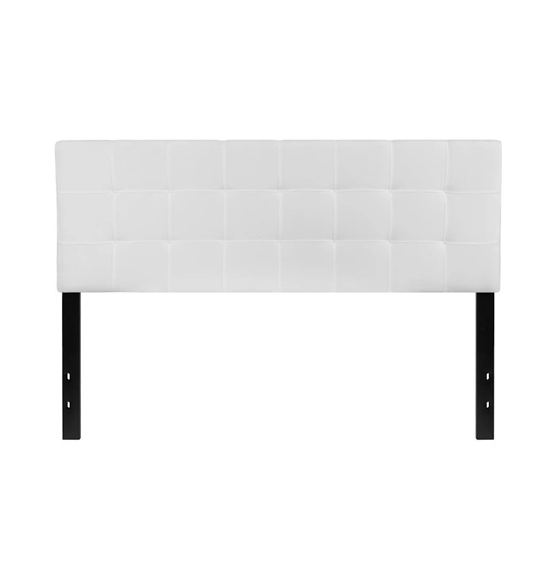 Quilted Tufted Queen Upholstered Headboard