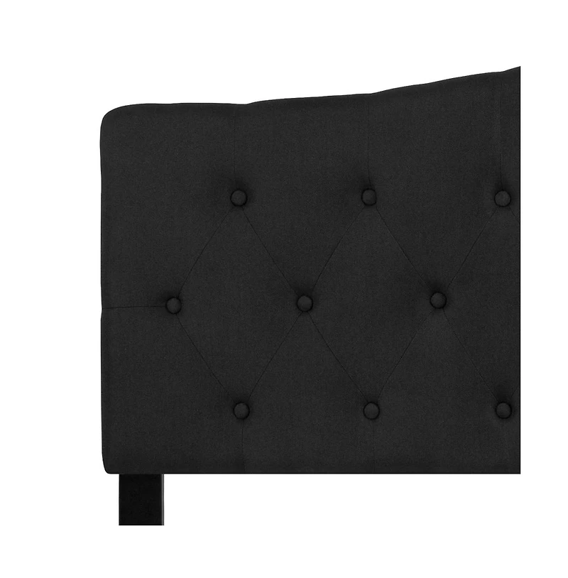 Arched Queen Button Tufted Upholstered Headboard